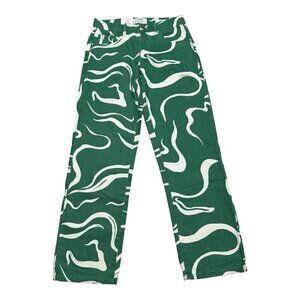 Cotton On RECYCLED Low Rise Straight Green Swift Designer Denim Jeans Womens 4